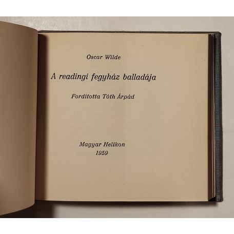 Oscar Wilde: A readingi fegyház balladája (minikönyv)