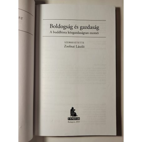 Zsolnai László (szerk.): Boldogság és gazdagság - A buddhista közgazdaságtan eszméi