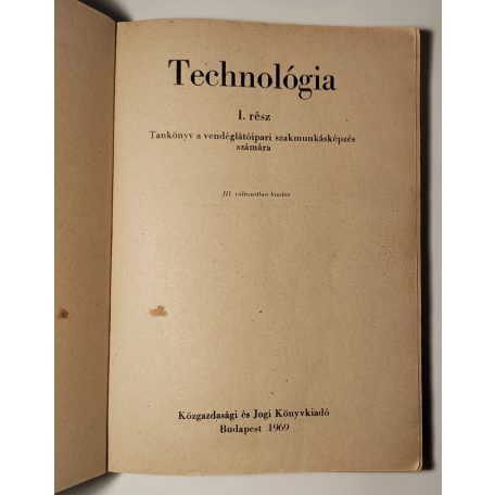 Venesz József - Boross Anna: Technológia I-III.