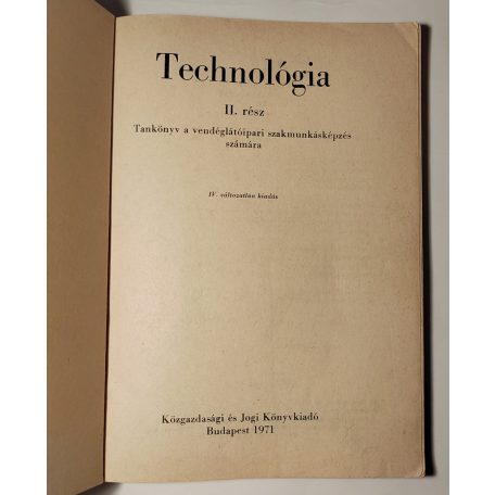 Venesz József - Boross Anna: Technológia I-III.