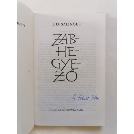 J. D. Salinger: Zabhegyező
