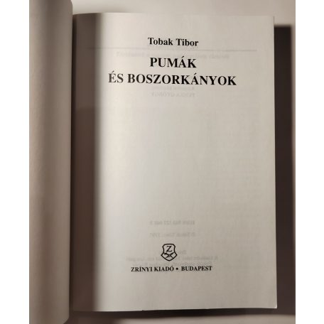 Tobak Tibor: Pumák és Boszorkányok 