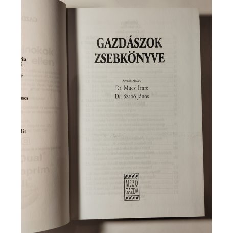 Mucsi Imre, Dr. – Szabó János, Dr. (szerk.): Gazdászok zsebkönyve