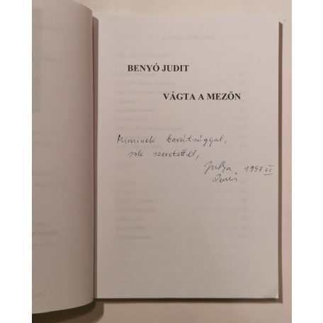 Benyó Judit: Vágta a mezőn (Dedikált)