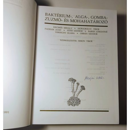 Simon Tibor (szerk.): Baktérium-, alga-, gomba-, zuzmó- és mohahatározó