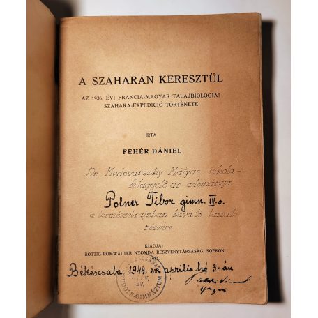 Fehér Dániel: A Szaharán keresztül 