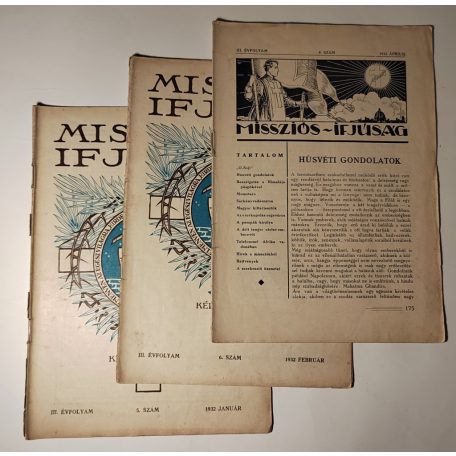 Missziós Ifjúság III. évf. 1-6 + 8-10. sz. 1931-1932 (hiányos)