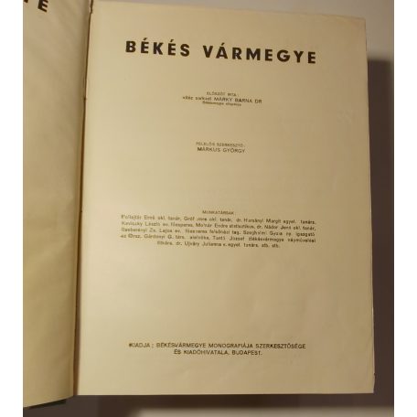 Márkus György (szerk.): Békés vármegye