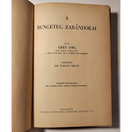 Szürke Bagoly: A rengeteg zarándokai