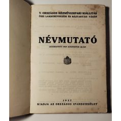   V. Országos Kézművesipari Kiállítás Őszi Lakberendezési és Háztartási Vásár - Névmutató 