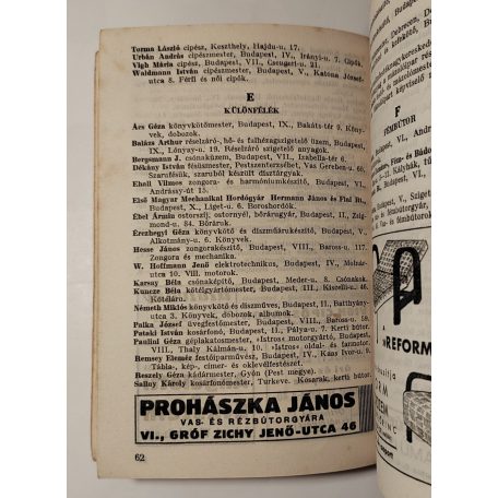 V. Országos Kézművesipari Kiállítás Őszi Lakberendezési és Háztartási Vásár - Névmutató 