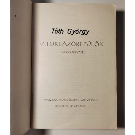 Vitorlázórepülők tankönyve 