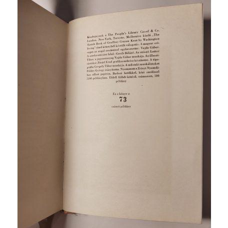 Washington Irving: Vázlatkönyv (számozott)