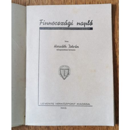 Horváth István: Finnországi napló (1943)