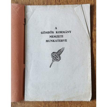 A Gömbös kormány nemzeti munkaterve (1932)