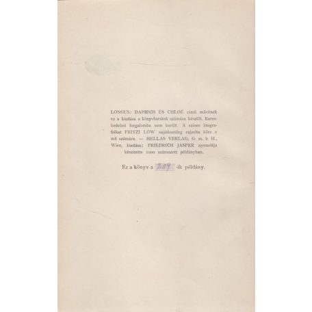 Longus: Daphnis és Chloé. Pásztorregény.