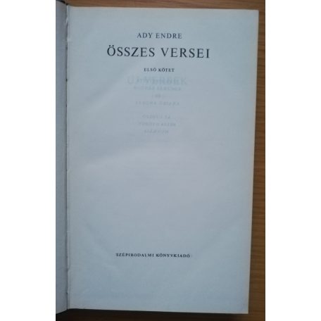 Ady Endre: Összes versei 1-2.