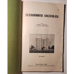 Csiki László: Zöldtakarmányok konzerválása