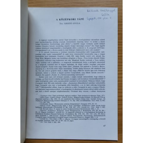 Kristó Gyula: A középkori Tápé (Dedikált!)