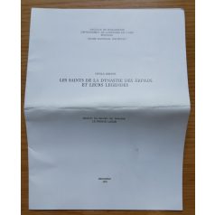   Kristó Gyula: Les Saints De La Dynastie des Árpads Et Leurs Legendes (Dedikált!)