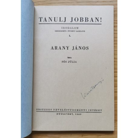 Sós Júlia: Arany János