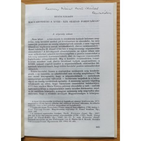 Benda Kálmán: Magyarország a XVIII-XIX. század fordulóján (Dedikált!)