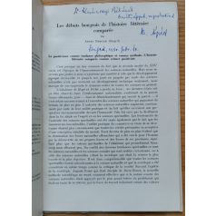   Berczik Árpád: Les débuts hongrois de l'histoire littéraire comparée (Dedikált!)