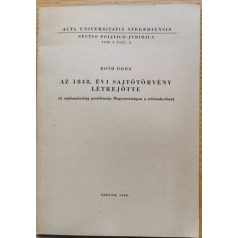Both Ödön: Az 1848. évi sajtótörvény létrejötte