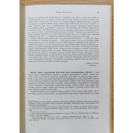 Holl Béla: Horváth Mihály nagyszombati könyvkötői színes pergamenkötése 1733-ból (Dedikált!)