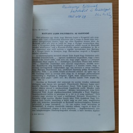 Ilia Mihály: Hatvany Lajos folyóirata: Az esztendő (Dedikált!)