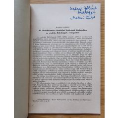   Makkai László: Az abszolutizmus társadalmi bázisának kialakulása az osztrák Habsburgok országaiban (Dedikált!)