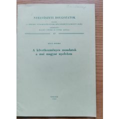   Rácz Endre: A következményes mondatok a mai magyar nyelvben (Dedikált!)