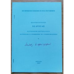 Sonkoly Pál: Dissertationes Slavicae (Dedikált!)