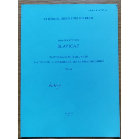 Sonkoly Pál emlékére Dissertationes Slavicae (Dedikált!)