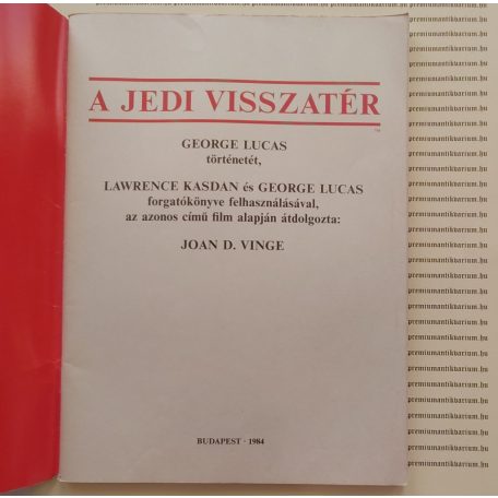 Joan D. Vinge: A jedi visszatér Az azonos című film alapján készült képeskönyv