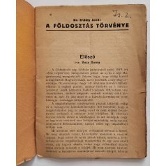   Dr. Erdély Jenő: A földosztás törvénye. Az 1919. évi 18-ik néptörvény rendelkezései. Buza Barna földmivelésügyi miniszter előszavával.