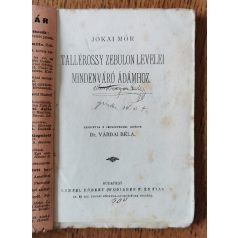   Jókai Mór: Tallérossy Zebulon levelei Mindenváró Ádámhoz (Magyar Könyvtár 193.)