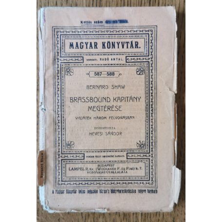 Bernard Shaw: Brassbound kapitány megtérése (Magyar Könyvtár 587-588.)