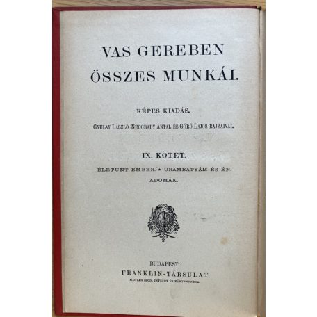 Vas Gereben: Életunt ember