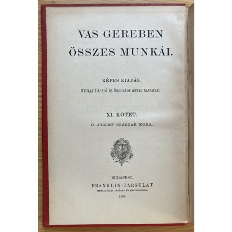 Vas Gereben: II. József császár kora Magyarországban