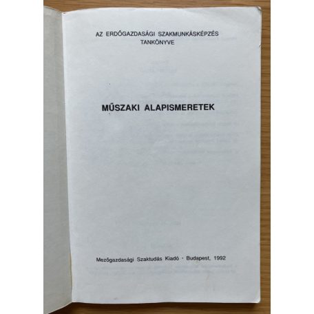 Gréczi László: Műszaki alapismeretek