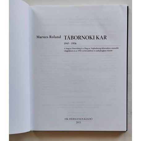 Maruzs Roland: Tábornoki kar 1945–1956