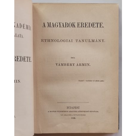 Vámbéry Ármin: A magyarok eredete