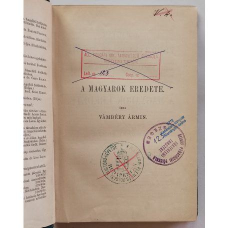 Vámbéry Ármin: A magyarok eredete