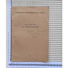   Bajomi Lázár Endre: Ady Endre baklövése  (dedikált különlenyomat)