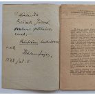 Hatvany Lajos: Ahány párt, annyi Ady (B. József ráckevei plébánosnak 1948-ban dedikált példány)