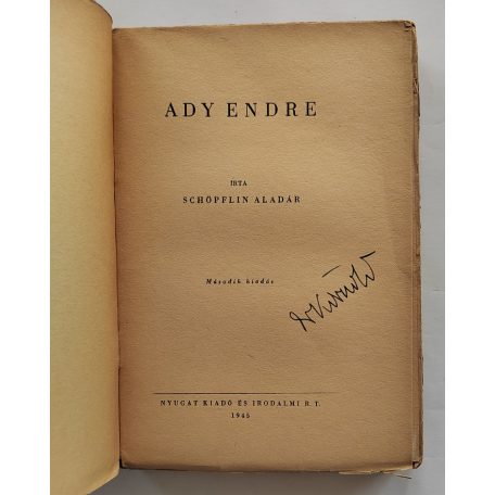 Schöpflin Aladár: Ady Endre
