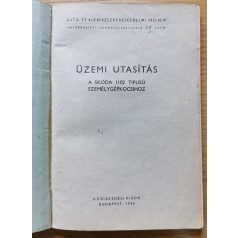 Üzemi utasítás a Skoda 1102 tipusú személygépkocsihoz