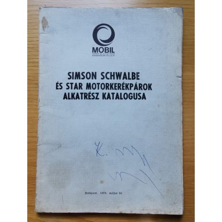 Simson Schwalbe és Star motorkerékpár alkatrész katalógus