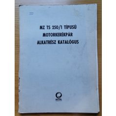 MZ TS 250/1 típusú motorkerékpár alkatrész katalógus